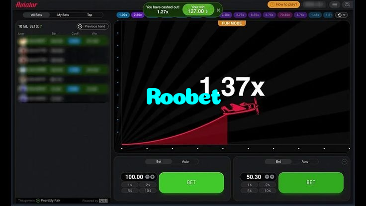 Roobet casino presented on mobile device in Pakistan with slots and live games